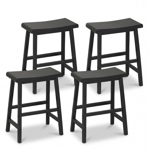 Solid wood saddle bar stools - solid,
